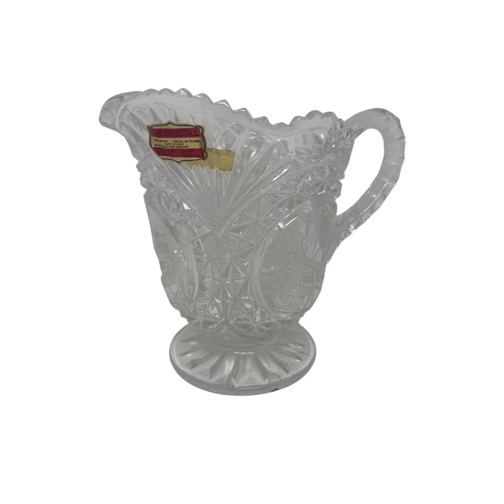 Echt Bleikristall Lead Crystal Bird Creamer Pitcher Hand Cut Western Germany